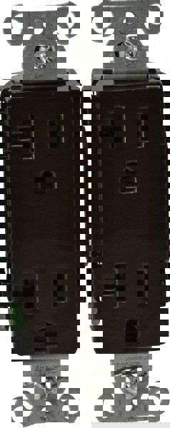 Straight Blade Duplex Receptacle: NEMA 5-20R, 20 Amps, Self-Grounding